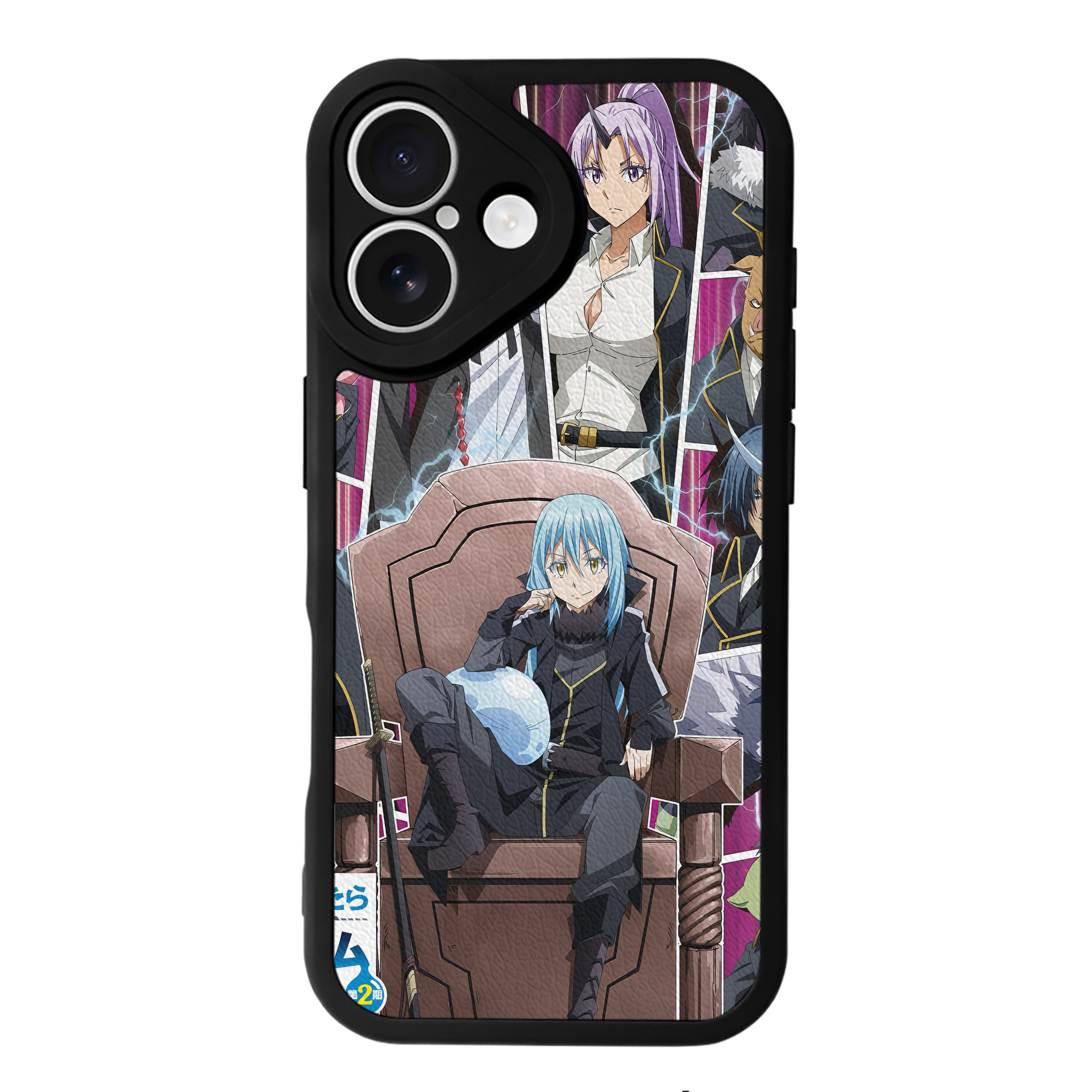 （画像用） 転スラ Regarding Reincarnated to Slime 【iPhone 16シリーズ対応】シリコンスマホケース（レザー調） 材質：シリコン
